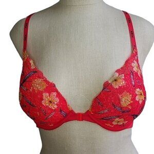 Pink Victoria's Secret Bra Date Push Up Racerback Red WOMEN'S WOMAN'S 32 D